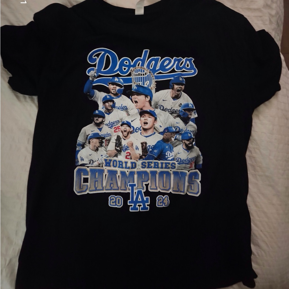 Dodgers World Series Champions Black Tee
